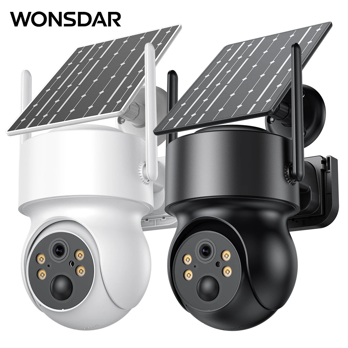 1PCS Outdoor Solar WiFi Camera Built-in Battery Security Camera PIR Human Detect Color Night Vision Two Way Audio ICSee