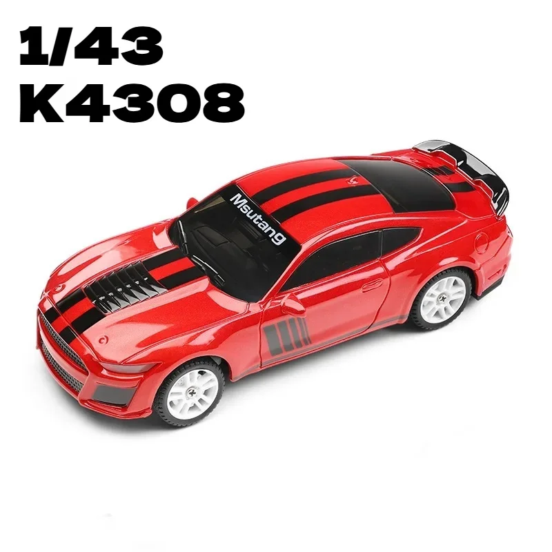 K4308 Schaal 1:43 Afstandsbediening Auto met Coole LED-verlichting Elektrische Vierwielaandrijving Drift Functie Sportwagen Model voor Jongens
