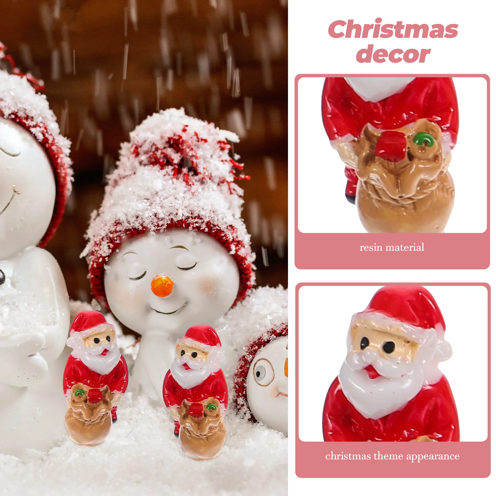 

5 Pcs Decor Christmas Decorations Micro Scene Decors Accessories Mini Present Ornaments Baubles