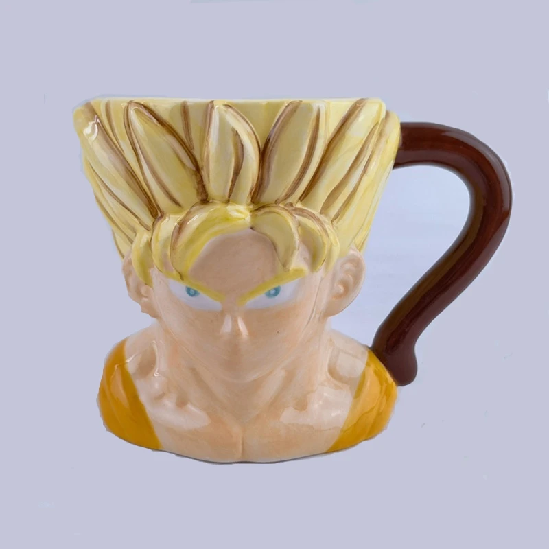 Taza de cerámica de Dragon Ball, taza de agua personalizada, periférica de anime, Saiya Wukong, Frisa