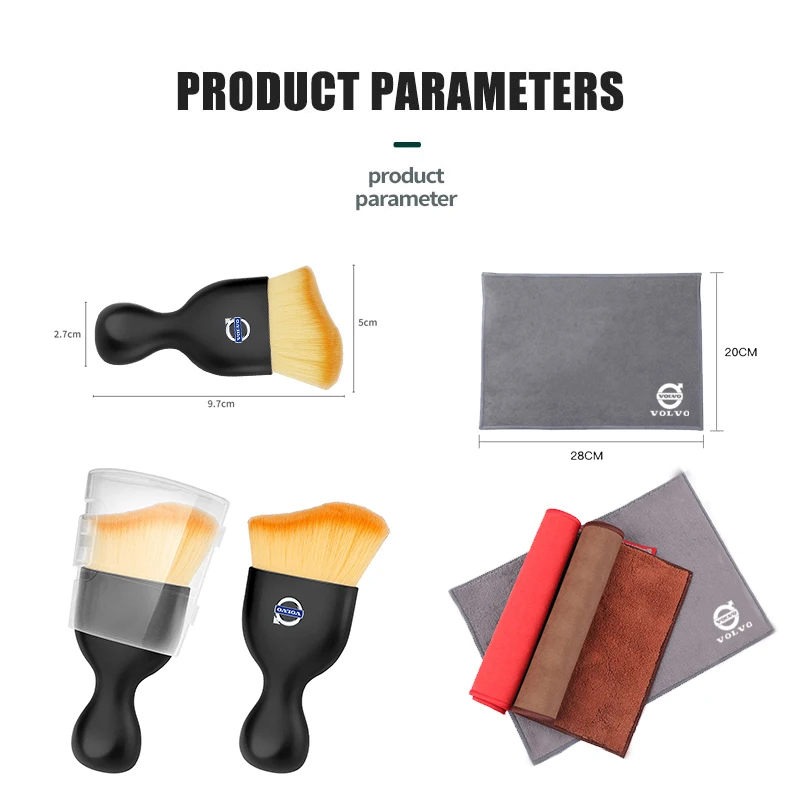 غسيل السيارات منشفة من الألياف الدقيقة تنظيف فرشاة ناعمة أدوات العناية بالسيارات لفولفو ES90 EC40 EX40 EM90 XC90 V90 V60 XC60 V40 S80 S60 S90 C4 #6