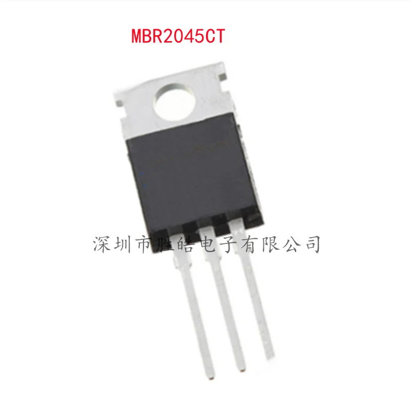 (10PCS)  NEW  MBR2045CT  B2045G  MBR2045  20A  45V  The Schottky Diode Rectifier  Straight In  TO-220  Integrated Circuit