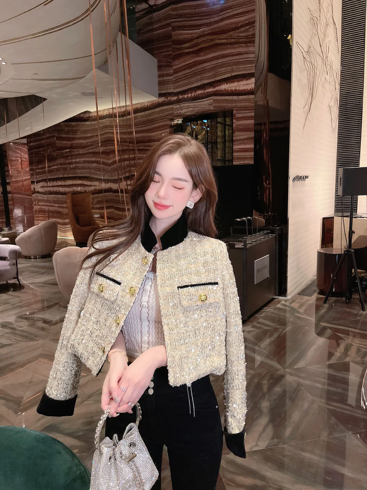 Automne Faion nouveau nom dame Ele Godd Sle ort matelassé vêtements d'extérieur petite taille haute Faion rue Sle haut polyvalent