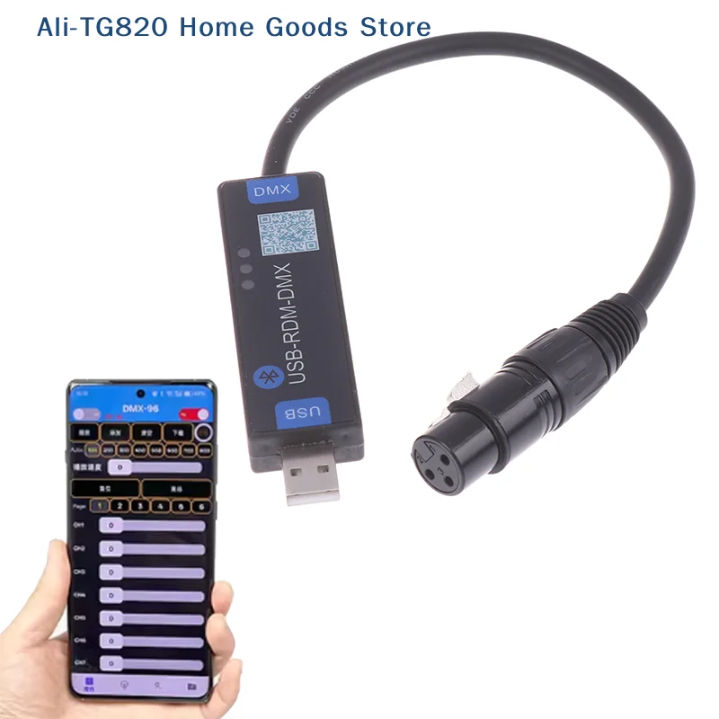 

[TG820]USB-RMD-DMX Mobile App DMX Dialer Stage Light Wireless Bluetooth DMX Controller Tool Only Supports Android Devices