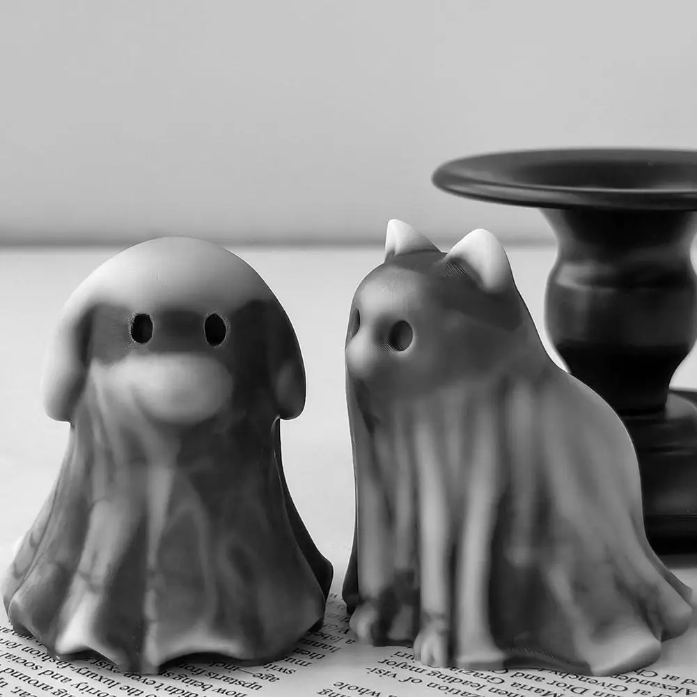 قوالب شموع الهالوين، قالب سيليكون على شكل قطة جرو، قوالب راتنجات الإيبوكسي اللطيفة، لوازم حرفية، قوالب صنع الصابون