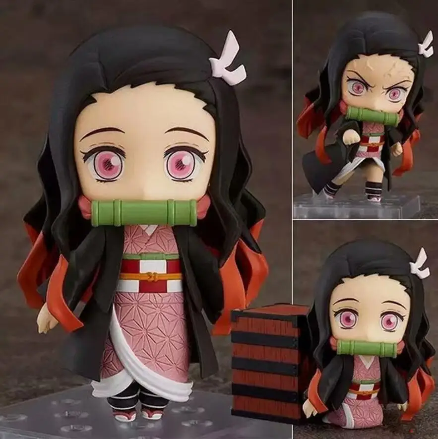 

10cm Kamado Tanjirou Demon Slayer Kimetsu no Yaiba Kamado Nezuko 1194 1194# Action figure toys doll Christmas gift with box