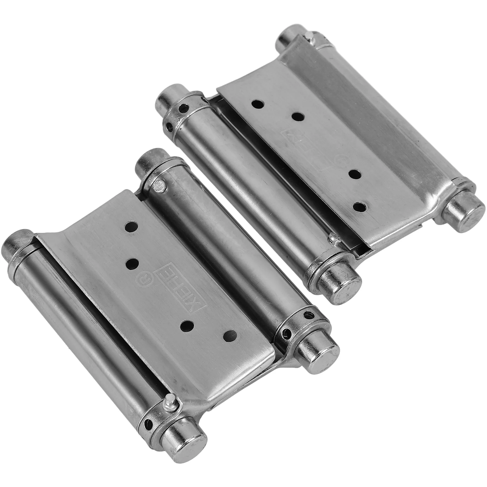 

2pcs Automatic Closing Hinges 3inch Black Stainless Steel Double Spring Door Hinge for Fence Gate Swing Hinges Heavy Duty