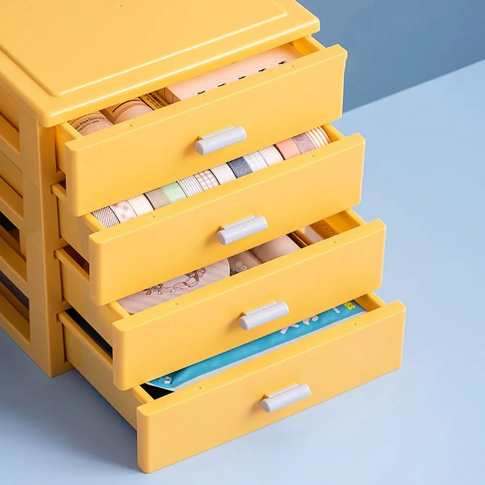 Mini Desktop Storage Box Multi-functional Waterproof Jewelry Box Dust Prevention Large Capacity Stationery Organizer Home