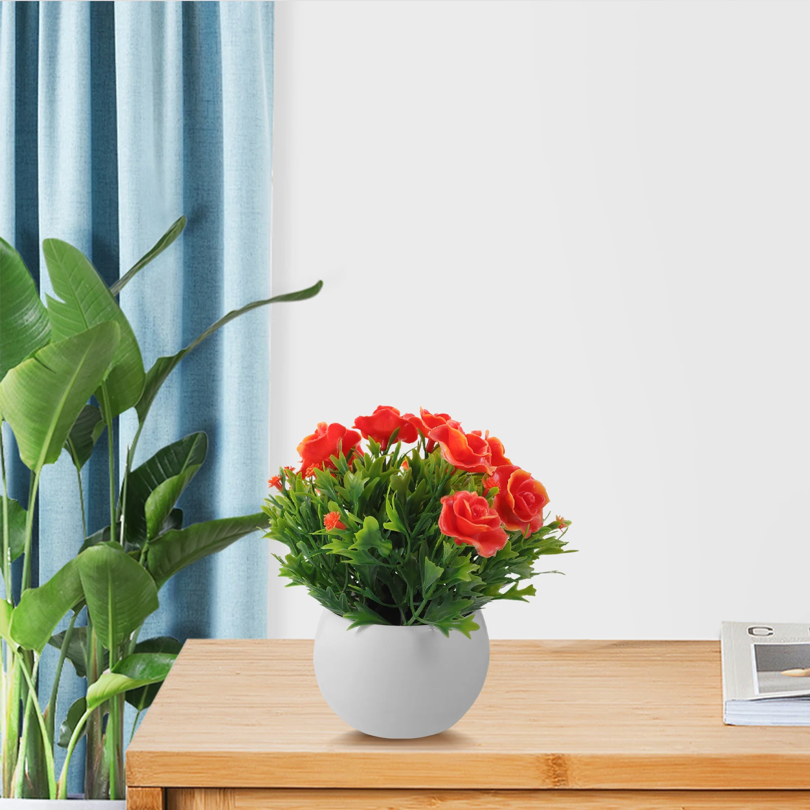 

Lifelike Artificial Flower Fake Potted Decor For Home Office Bedroom Desktop Household Faux Flower Plant Ornament Tabletop