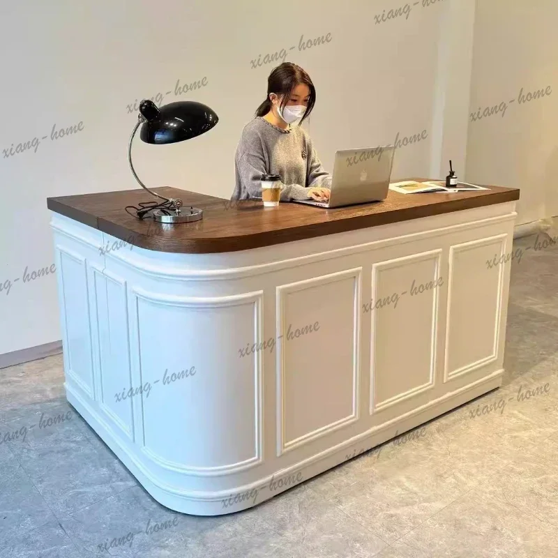 LSMinimalist Modern Clothing Store Checkout Counter High end elegant design reception counter Customer center designer furniture