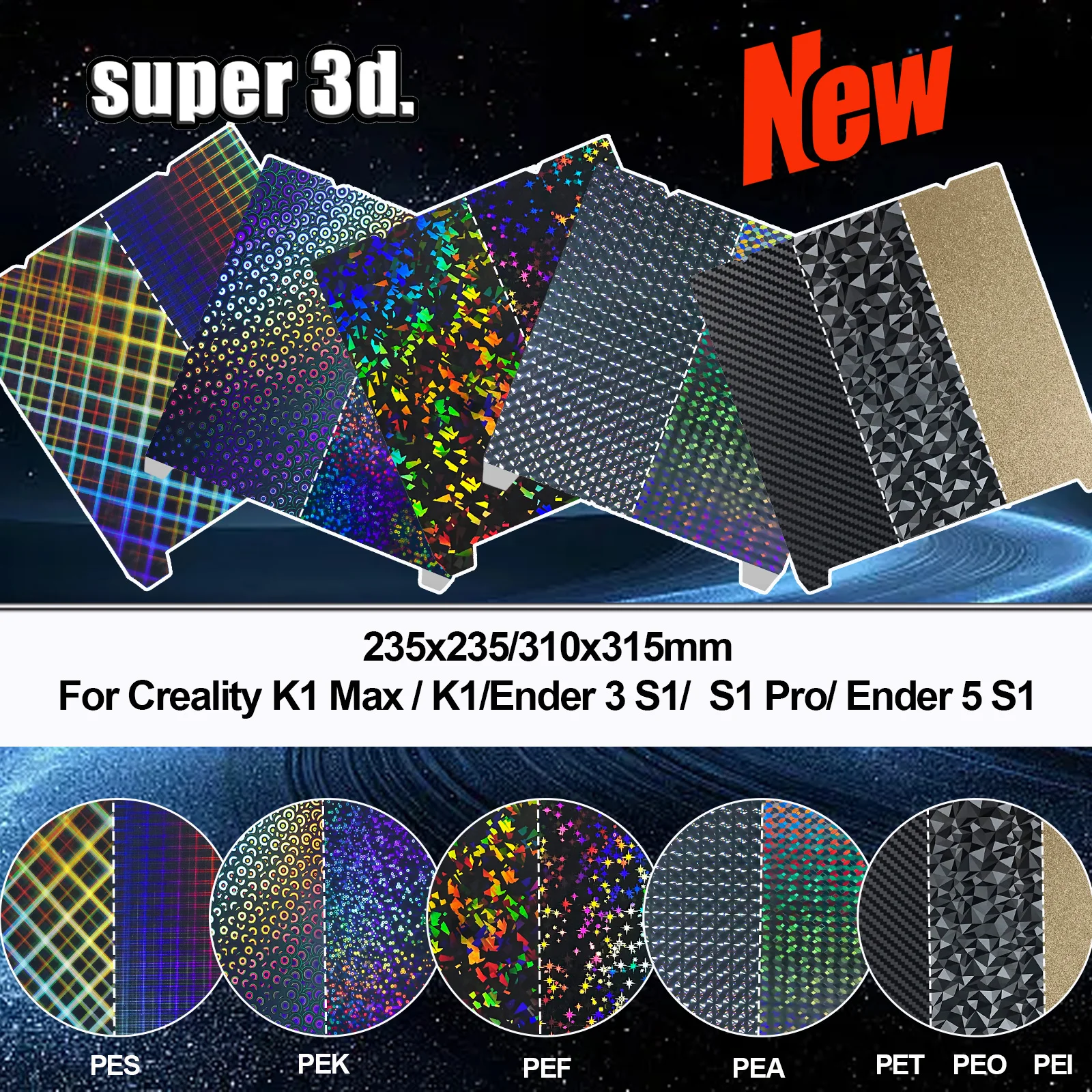 Creality K1 Max Build Plate Magnetic Bed Creality k1 Build Plate Smooth H1H PEO PET Texture PEI Sheet 235x235 310x315 Ender 3 S1