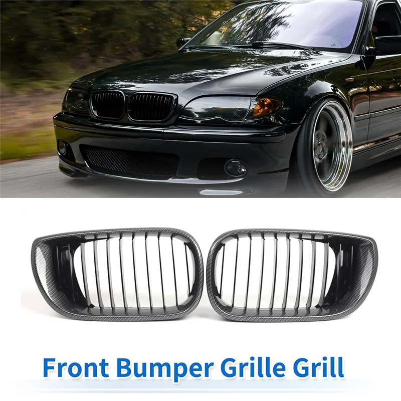 

For BMW 3 Series E46 Sedan Touring 4-Door 2002-05 Front Bumper Kidney Grille Racing Mesh Grille 51137030545