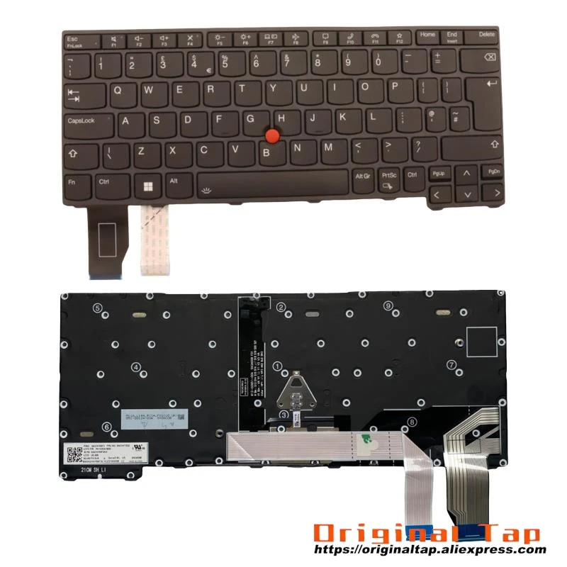 UK English Backlit Keyboard for Lenovo Thinkpad X13 L13 Yoga 2-in-1 Gen 3 4 5 5N21H76830 5N21H77050 5N21H77197