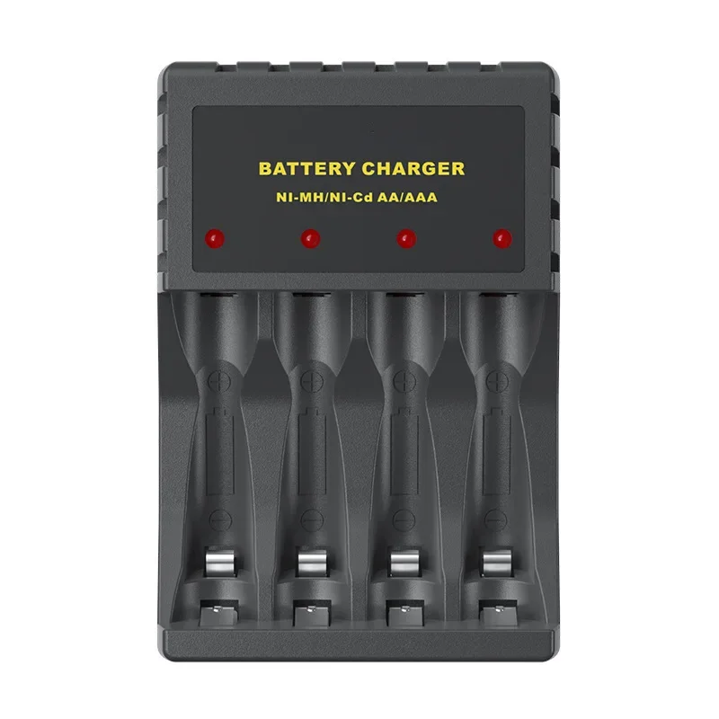Smart Battery Charger for 5/7 1.2V AA AAA Rechargeable Nickel Batteries 4-Slot USB Port Battery Charging Hub with LED Indicator