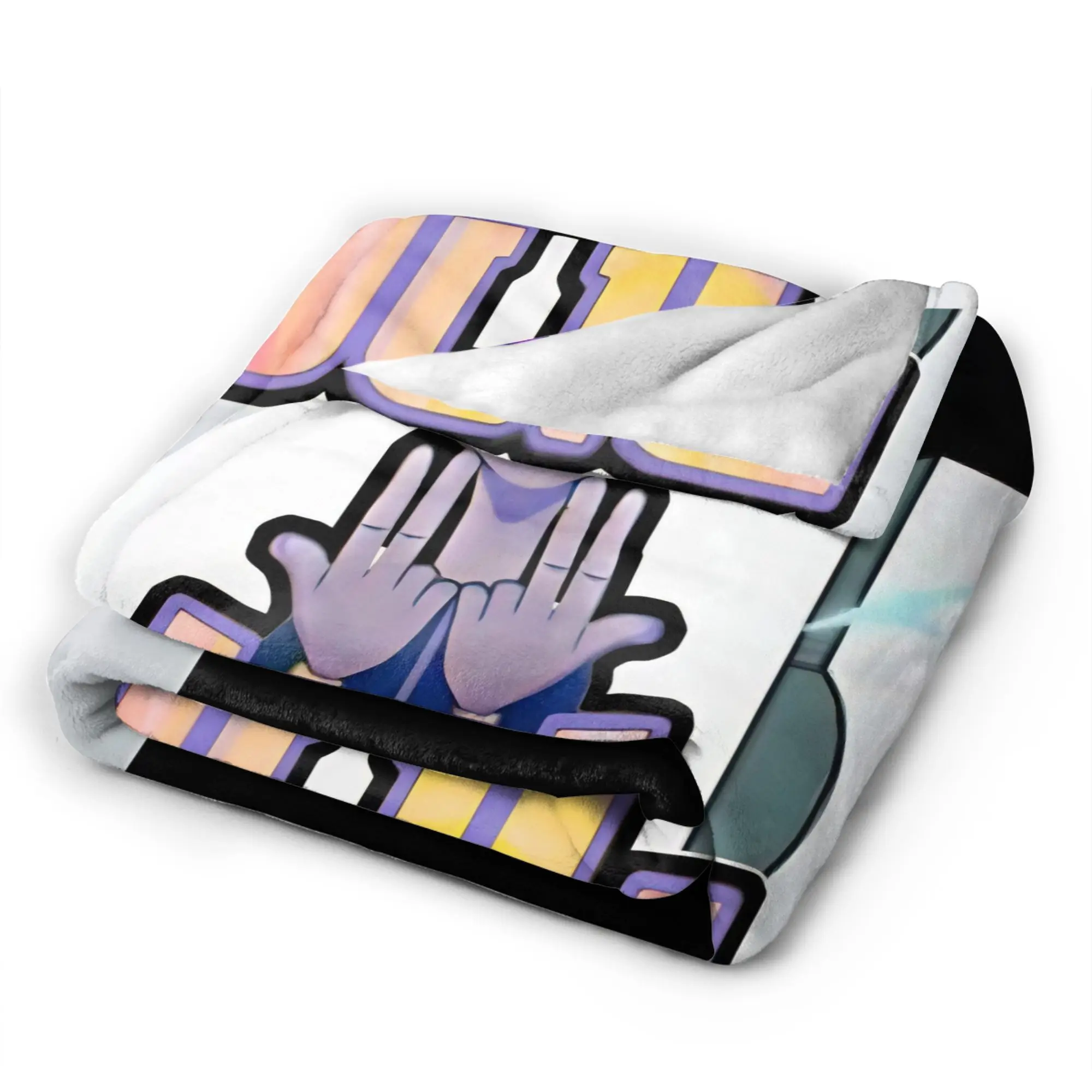 Jul rapper francês cama lança aconchegante novidade cobertores músico para sofá casa viagem escritório flanela colcha capa de cama