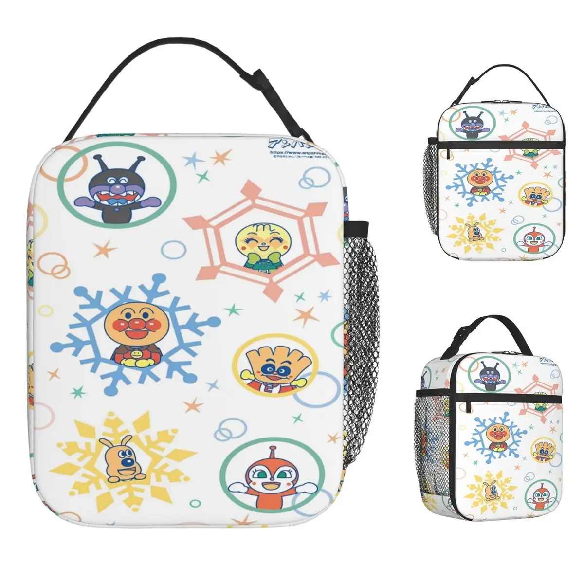 

Cartoon Anpanman Lunch Bag For Unisex Graphic Lunch Box Leisure Outdoor Picnic Cooler Bag Portable Oxford Tote Food Bags