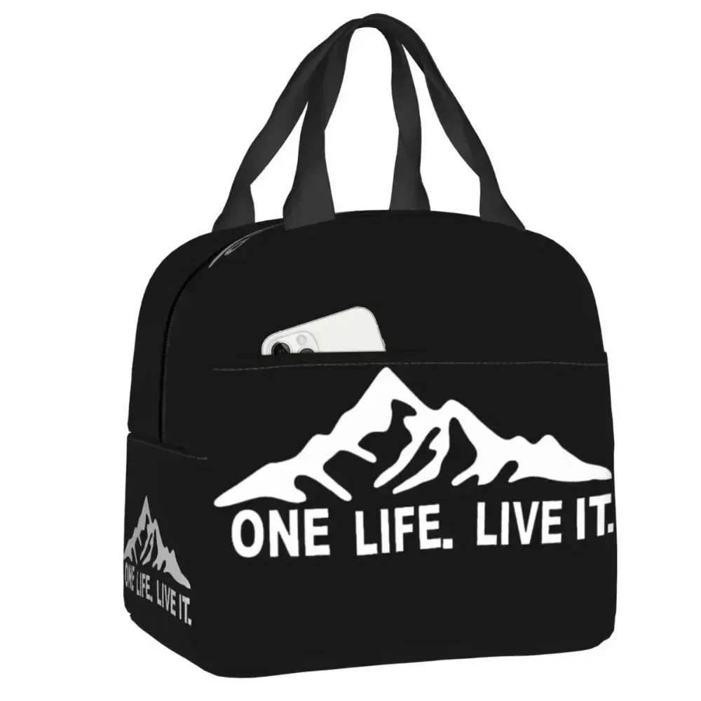 

Сумка для обеда на заказ One Life Live It, термохолодильник, изолированный ланч-бокс для женщин и детей, школьная работа, пикник, сумки для еды