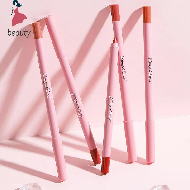 Lápis Matte Multicolor Lip Liner, maquiagem de contorno de lábios impermeável, duradoura, antiaderente, cosméticos sexy