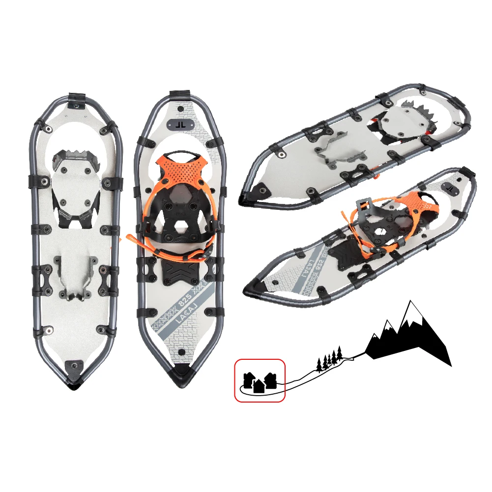 

Новые унисекс-снегоступы для ходьбы с алюминиевой рамой и одинарной системой крепления, для активного отдыха на природе