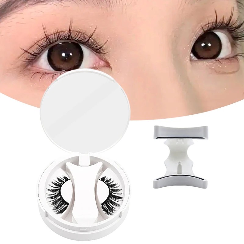 1 Paar magnetische Wimpern, kein Kleber erforderlich, wiederverwendbar, natürliche falsche Wimpern und magnetische Pinzette, Set, Make-up-Wimpernzange