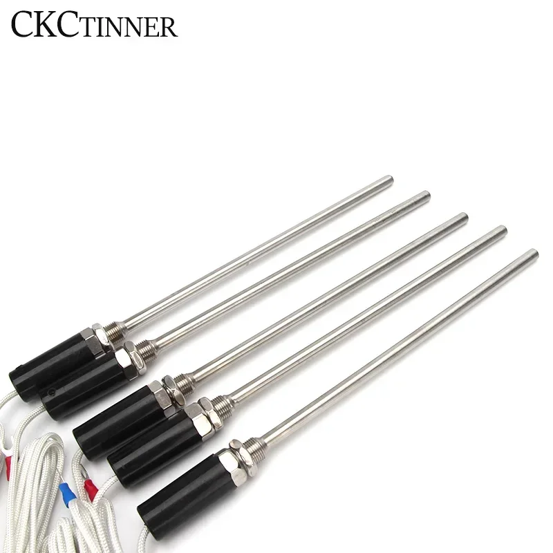 Thermocouple 200mm Thread M12 Type K PT100 Temperature Sensor Length 1/2/3/4/5M 0-600°C Probe Temperature Controller Screw Probe