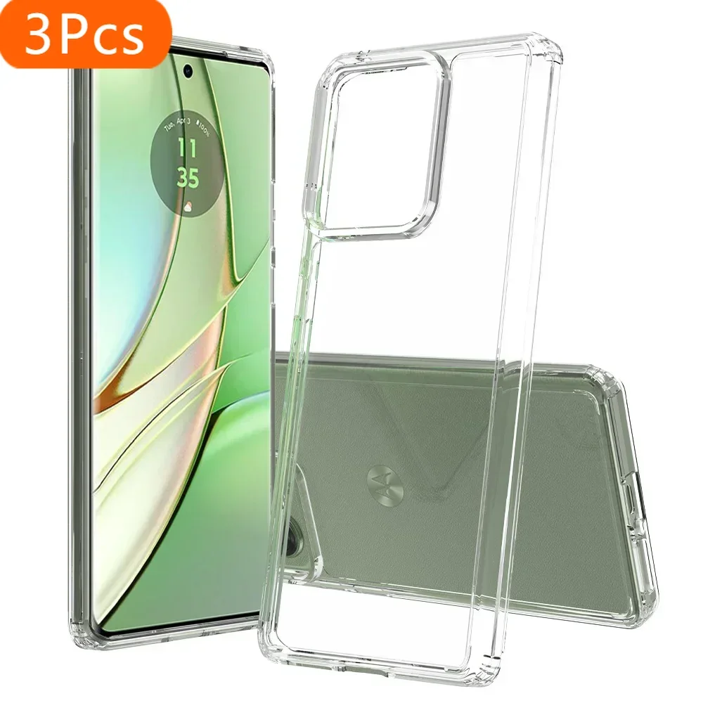 

3 шт., противоударные мягкие чехлы из ТПУ + арциловые прозрачные чехлы для телефонов с подушкой безопасности для Moto Edge 40 50 Neo Edge40 Neo Moto G84 MotoG845G, чехол