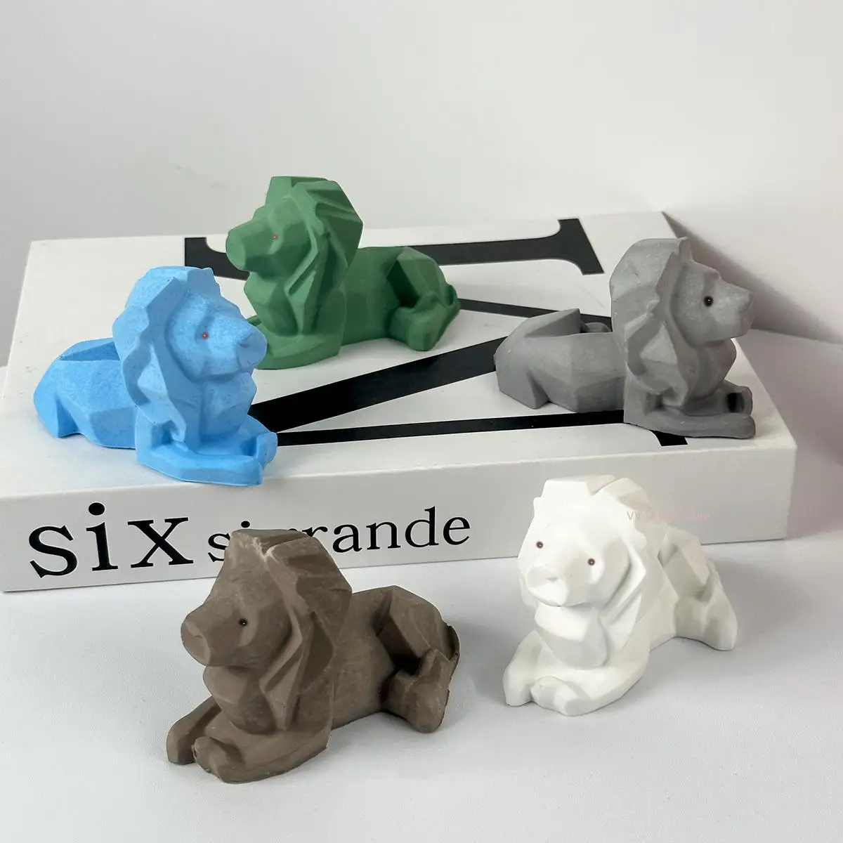 Leone stampo in Silicone fai da te 3D a forma di animale candela stampo gesso sapone candela che fa forniture decorazione torta al cioccolato fatta a mano