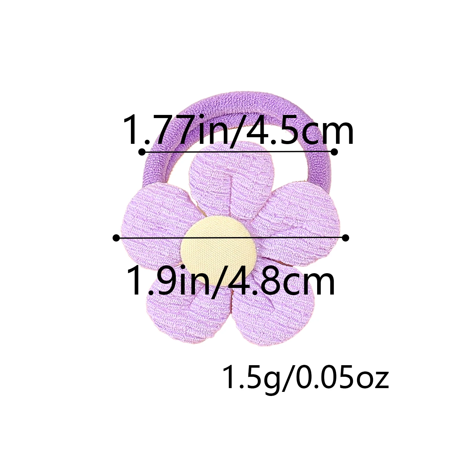 16pcs Fabric Flower Hair Ties Kids Girls Hair Bands Elastic Nylon Headband Floarl Ponytail Holder Hair Accessory for Girls
