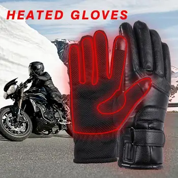 Elektrische Verwarmde Handschoenen Oplaadbare Usb Handwarmer Verwarming Handschoenen Winter Motorfiets Thermisch Touchscreen Fietshandschoenen Waterdicht
