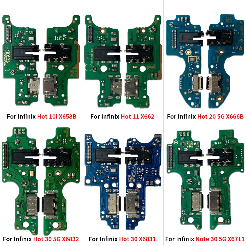 Top For Infinix Hot 9 10i 11 11S 20 30 S3X Note 8 Note 12 Note 30 USB Micro Charger Charging Port Dock Connector Microphone