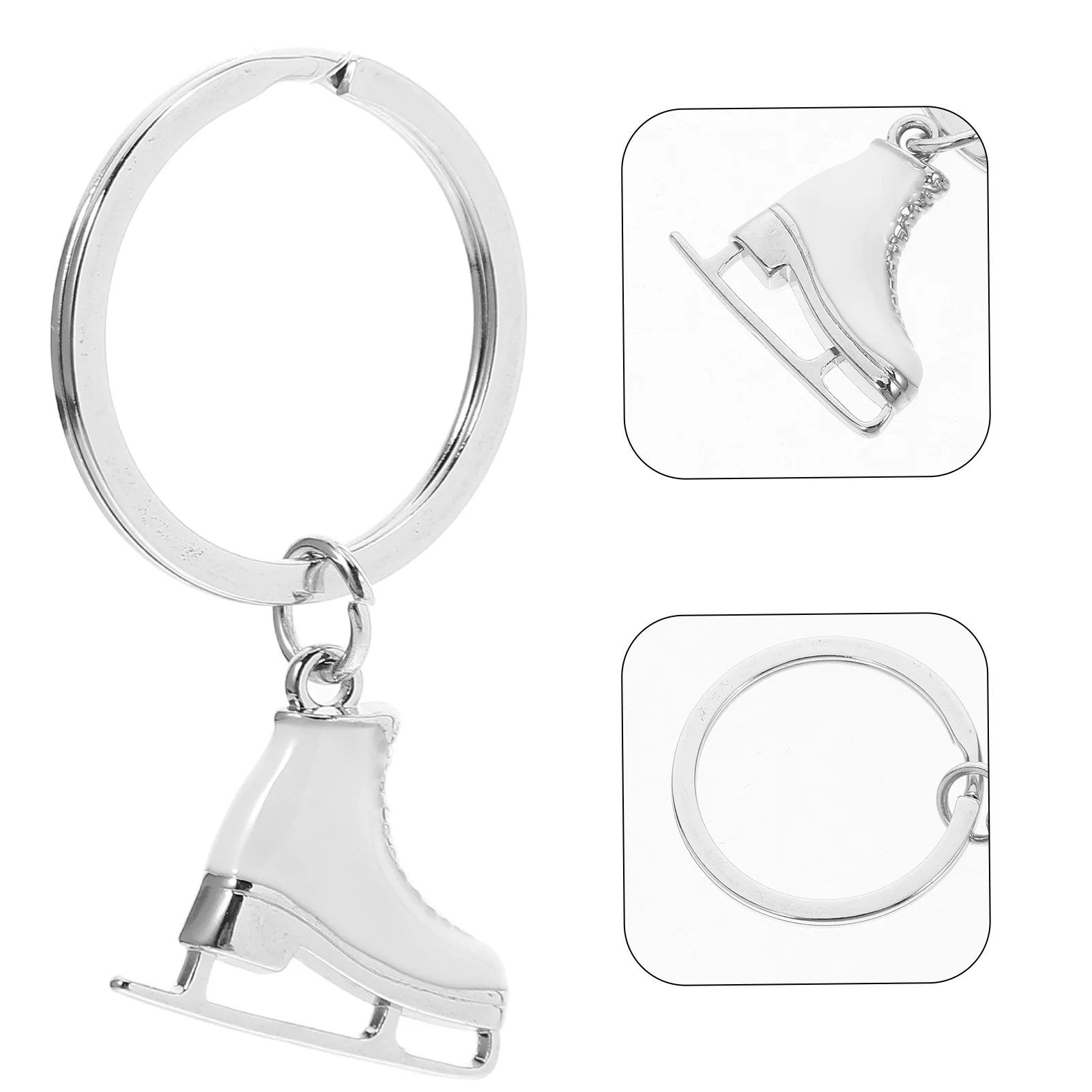 Skate Keychain Car Accesories Roller Ring Alloy Skating Shoes Rings Zinc Tag Fob Accessory Team Handbag Charm Ice