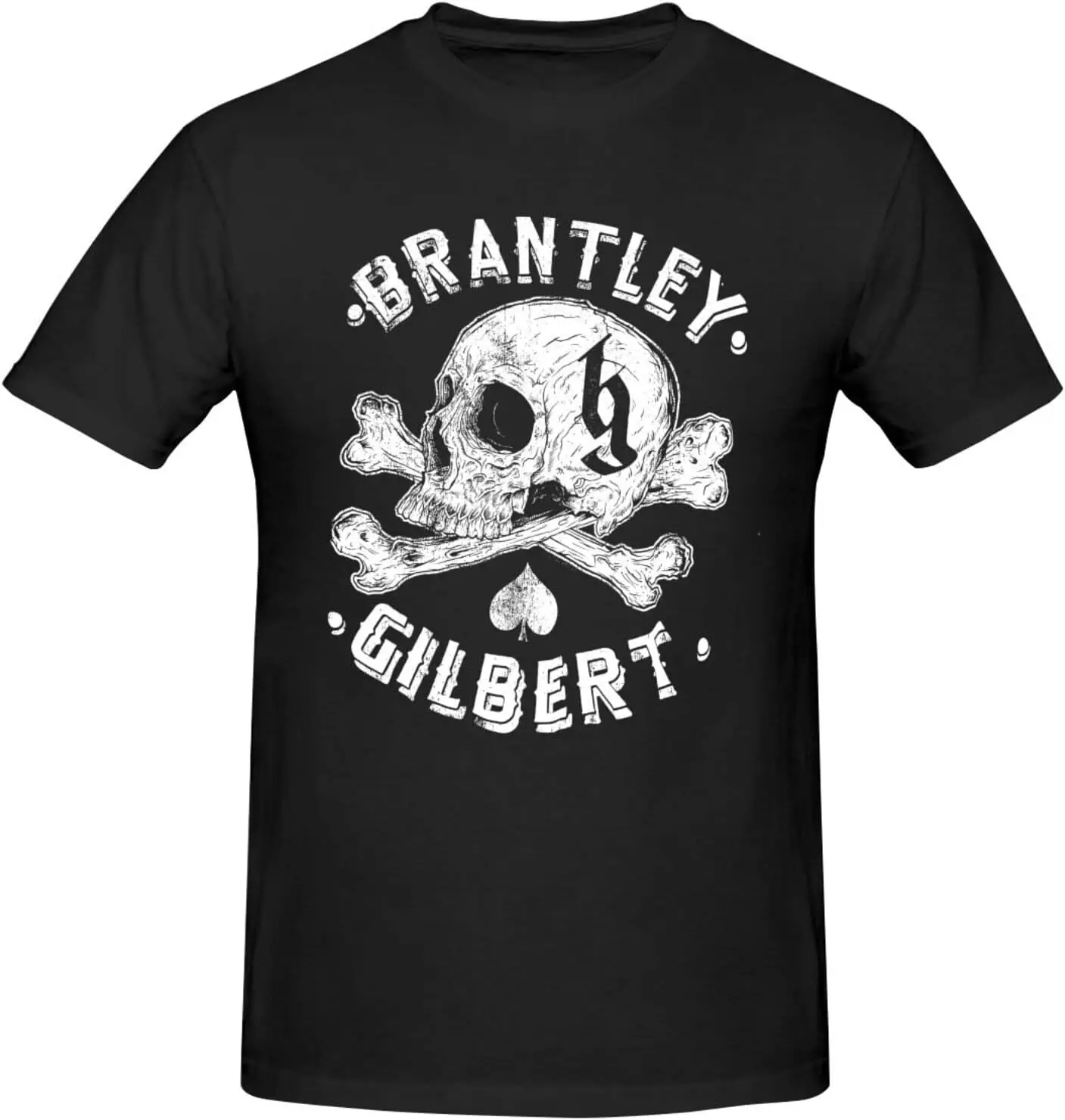 Brantley Music Gilbert Shirt Men's Personalised Short Sleeve T Shirt Fashion Graphic Tees Cool Casual Tops Black