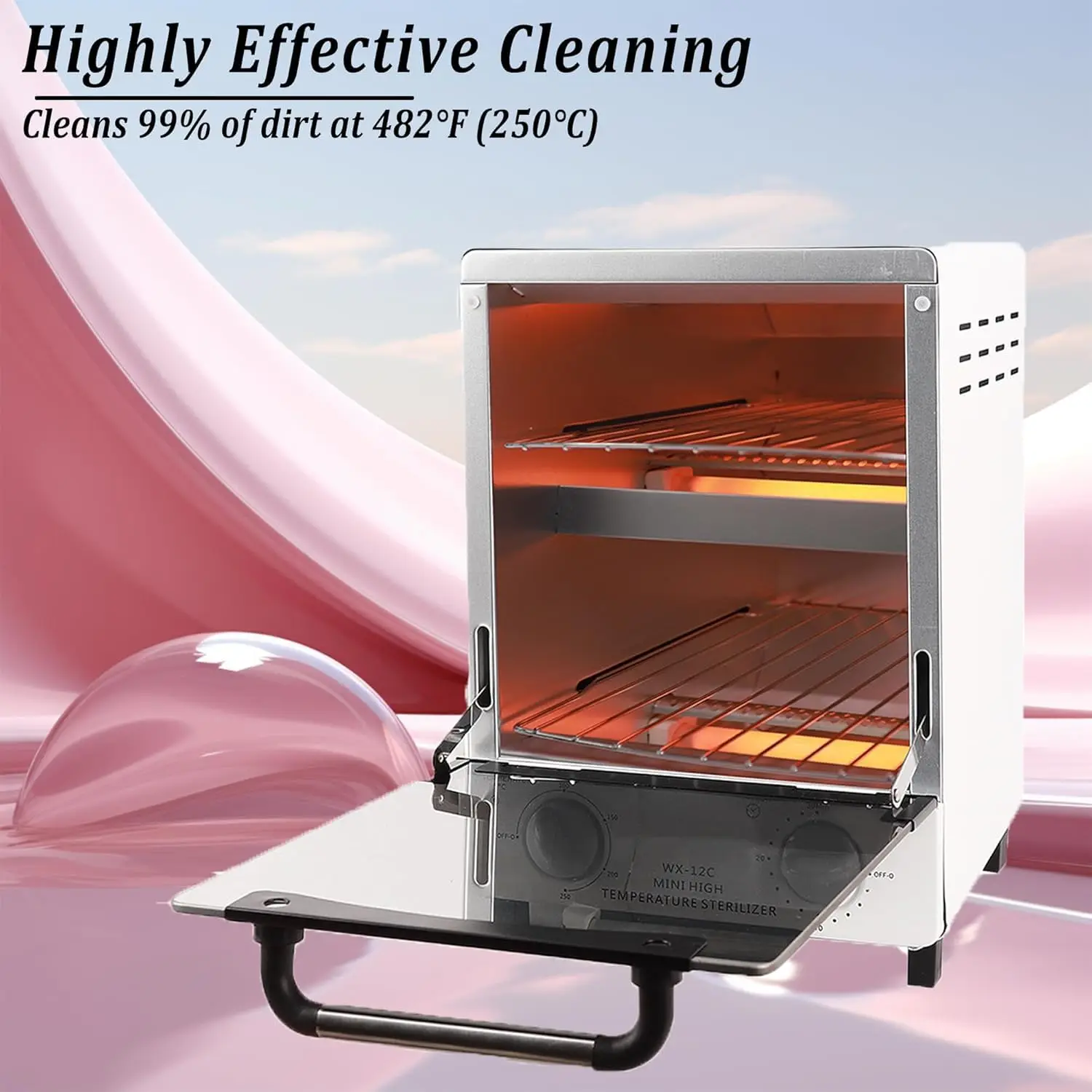 LINMANDA Caja de limpieza de alta temperatura, máquina esterilizadora de herramientas para uñas de gran capacidad, gabinete desinfectante para peluquero, caja para herramientas de belleza