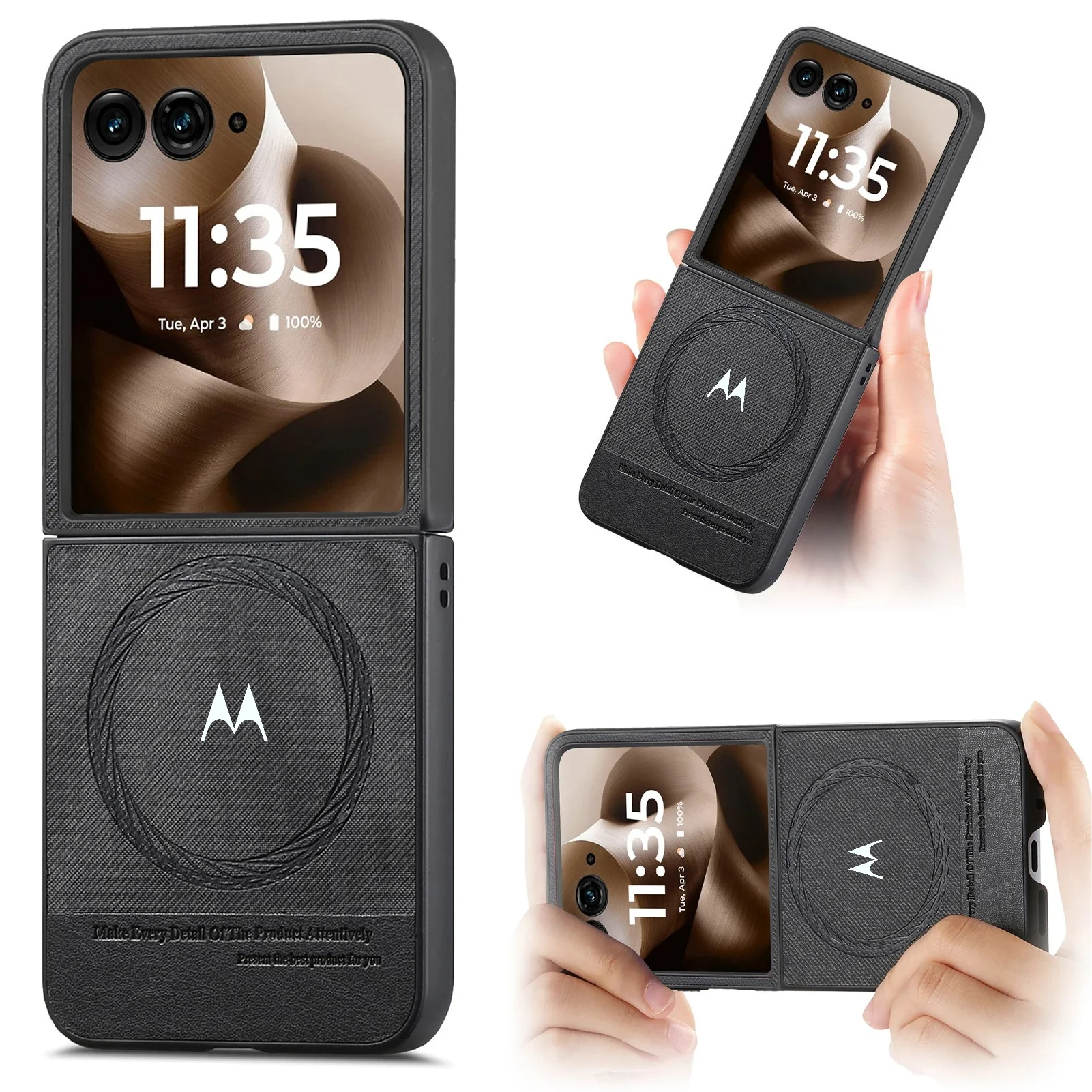 

Business Magnetic Leather Case for MOTO Razr 70 60 Ultra 2026 5G 2025 Razr 50 60 2024 Wireless Charger Protective Cover Funda