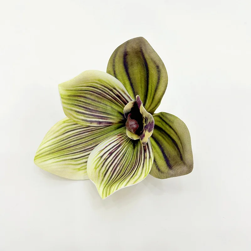 30 Stück Künstliche Silikon-Baumwoll-Cymbidium-Blütenköpfe DIY Geschenkbox Hochzeitsdekoration Blumenarrangement Geburtstagsfeier Heim-Orchideen – Detail 11