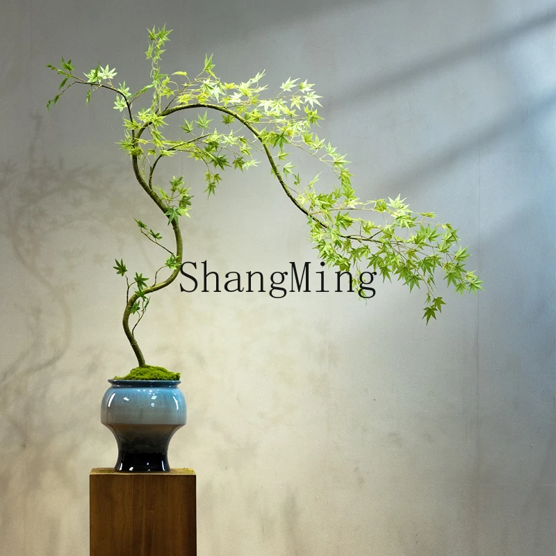 

CL simulation green plants fake flowers advanced antique new Chinese tea room decoration small bonsai