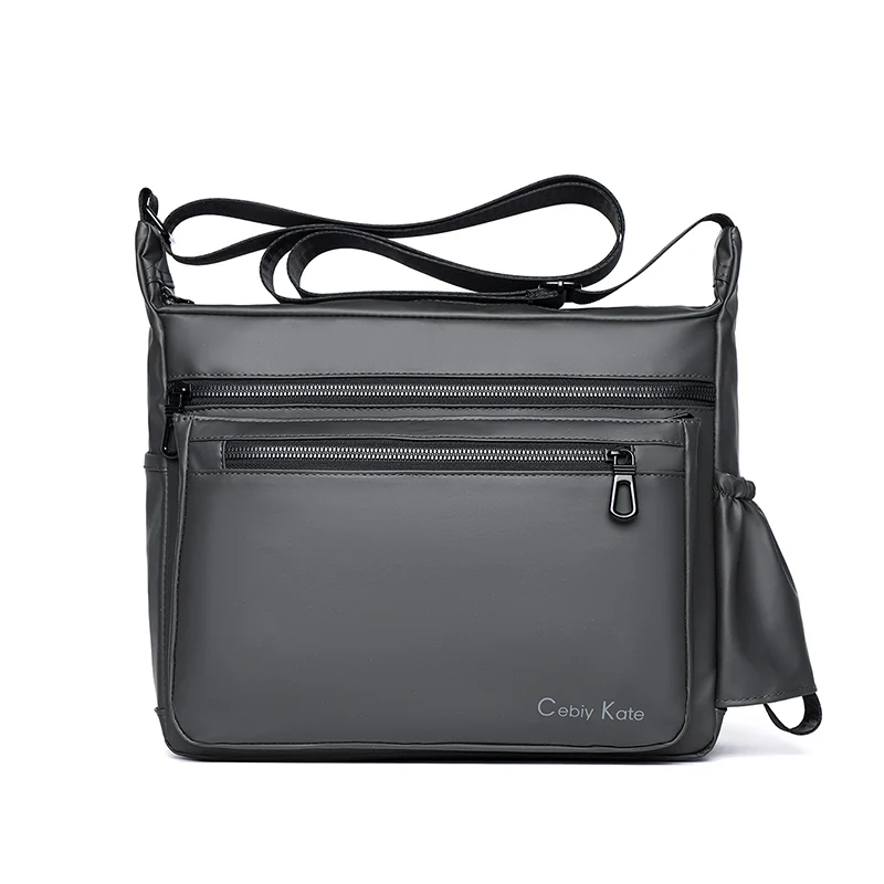 

Новая мужская большая кожаная сумка через плечо с мембраной Capaci, повседневная сумка на одно плечо, многослойная водонепроницаемая модная сумка...