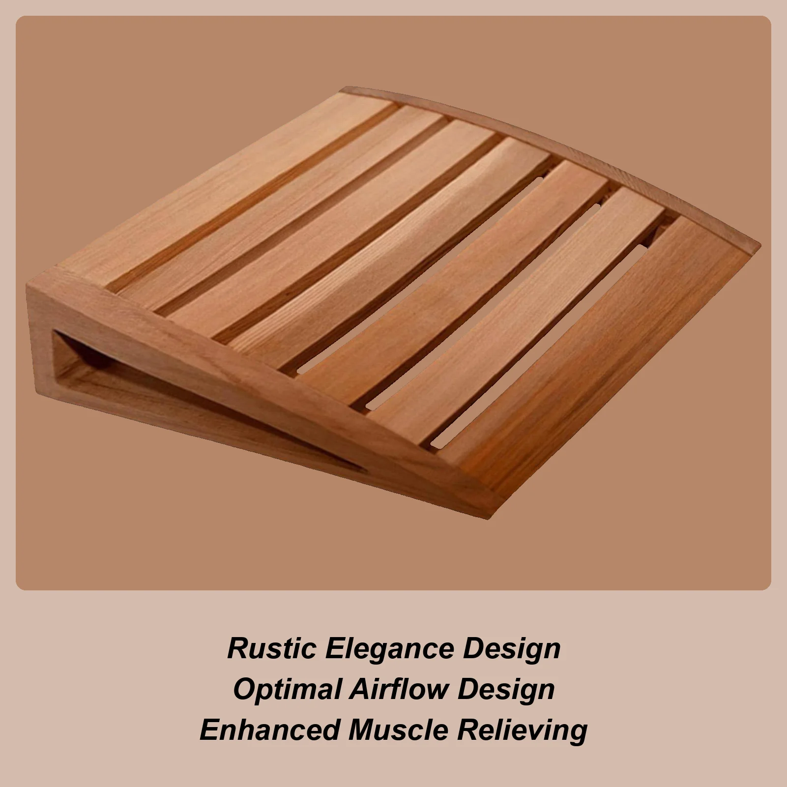 

Sauna Headrest Cushion Ergonomic Non-Slip Natural Wooden Breathable Head Support Sauna Cushion For Home Room Commercial Resting