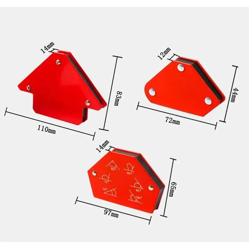 1 Set Switch Square Magnet Multi-Angle Welding Magnetic Holder Fixator Switchable Hexagonal Welding Magnet