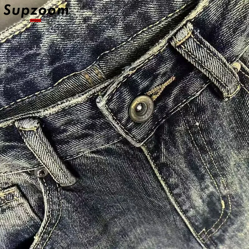 Supzoom 2024 New Arrival Top Fashion Vintage Autumn And Winter Casual Design Loose Straight Embroidery Denim Men Jeans