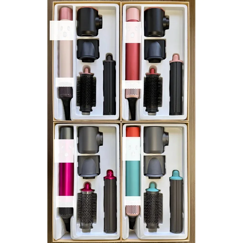 

New 4 in 1 Hair Styler Auto Curling Dryer Wrap Hot/Cold Air Dryer 1300W Hair Straightener Curling Barrel Brush Salon Hair Dryer