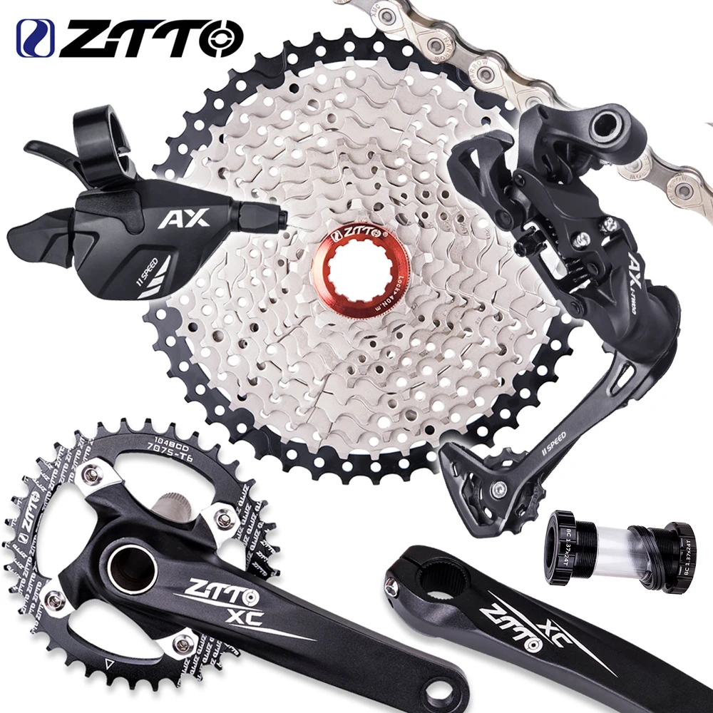 ZTTO 1*11 Speed MTB Shifter 11S Bicycle rear Derailleur Cassette and Chain Crankset Chainring Chainwheel Bike Group Set