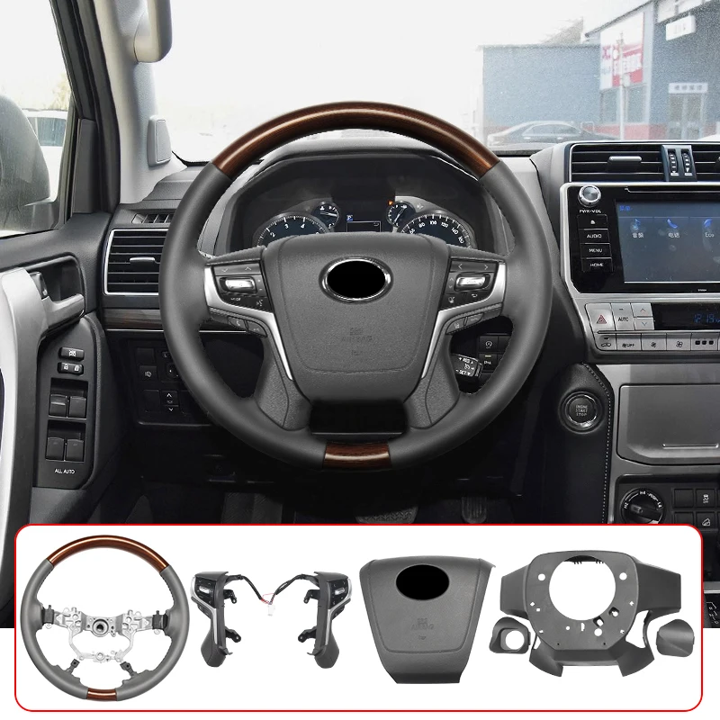 For Toyota Land Cruiser 200 2008-2021 2020 Steering Wheel Replacement Modification LC200 Upgrade High-End Decoration Accessories