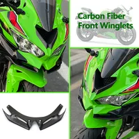 Winglets de carenado delantero de fibra de carbono para motocicleta, cubierta de ala aerodinámica, protectores de protección aptos para ZX-4R, ZX-4RR, ZX, 4R