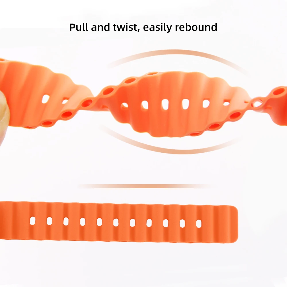 

Quick Release Silicone Strap For Fitbit charge3 charge4 charge5 Ocean-style Stainless Steel Buckle Skin-friendly Smartwatch Band