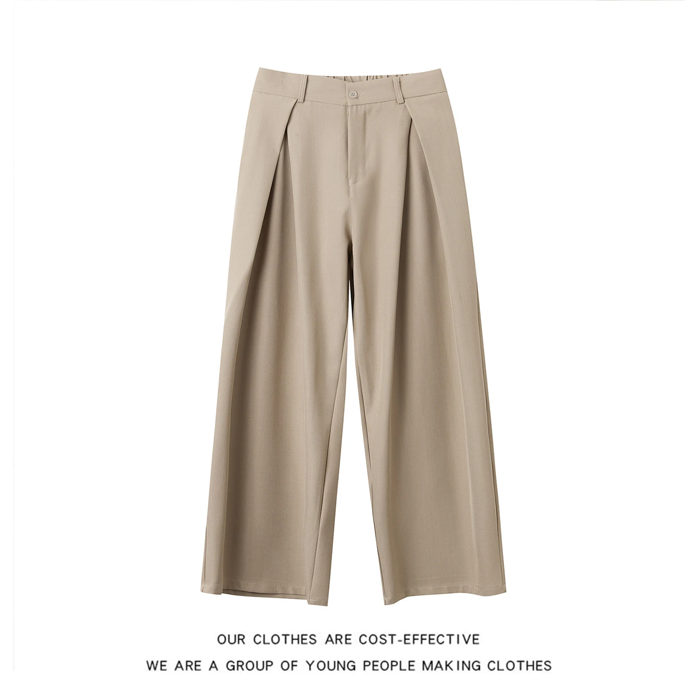 

Элегантные мужские повседневные брюки А-силуэта с широкими штанинами, прямые, струящиеся, для офиса и отдыха, молодежные, весна-лето