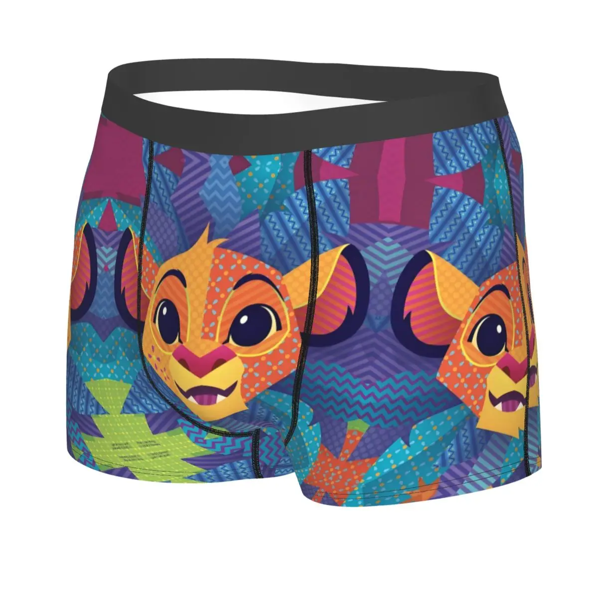 Ropa interior personalizada de la película del Rey León para hombre, calzoncillos Boxer con estampado de Simba Cub de dibujos animados, bragas, calzoncillos transpirables