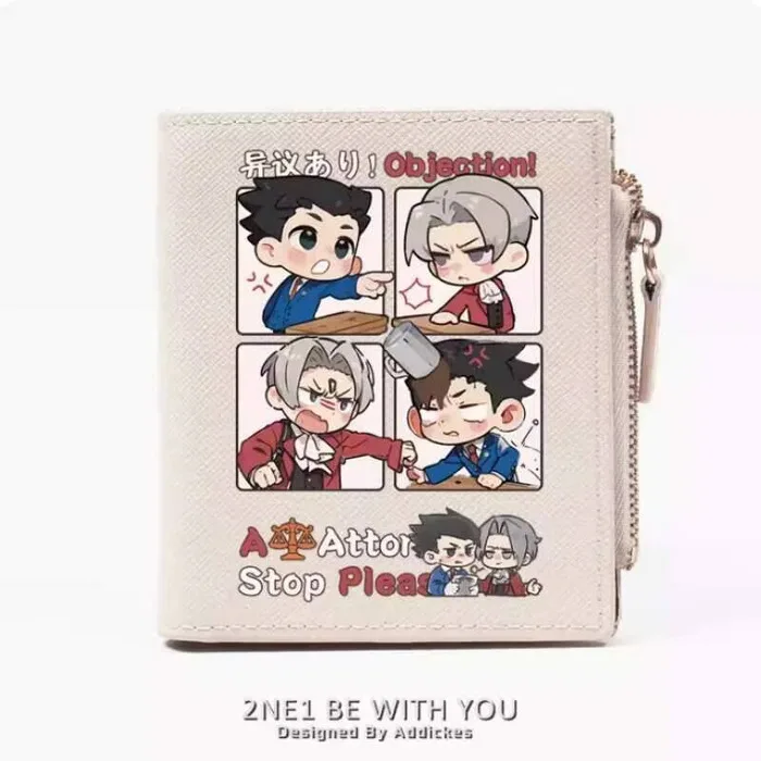 

Anime Ace Attorney Fashion Wallet PU Purse Card Coin Zipper Money Bag Cosplay Gift B855 Anime
