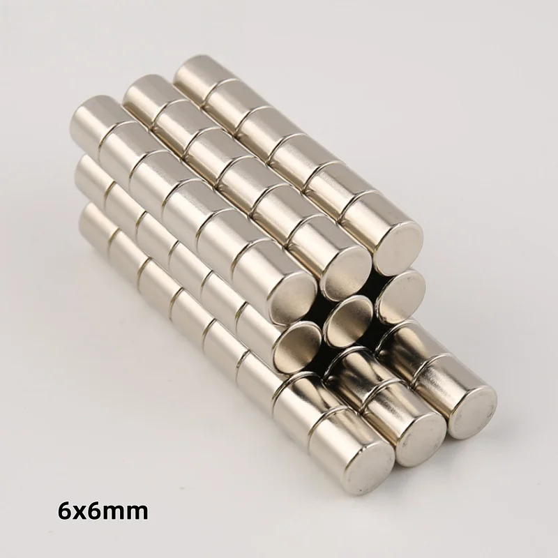 Aimants ronds de 6x6 mm peuvent être utilisés de manière flexible pour l'attache aux réfrigérateurs, la fixation de documents de bureau et les projets de bricolage 6 mm x 6 mm.