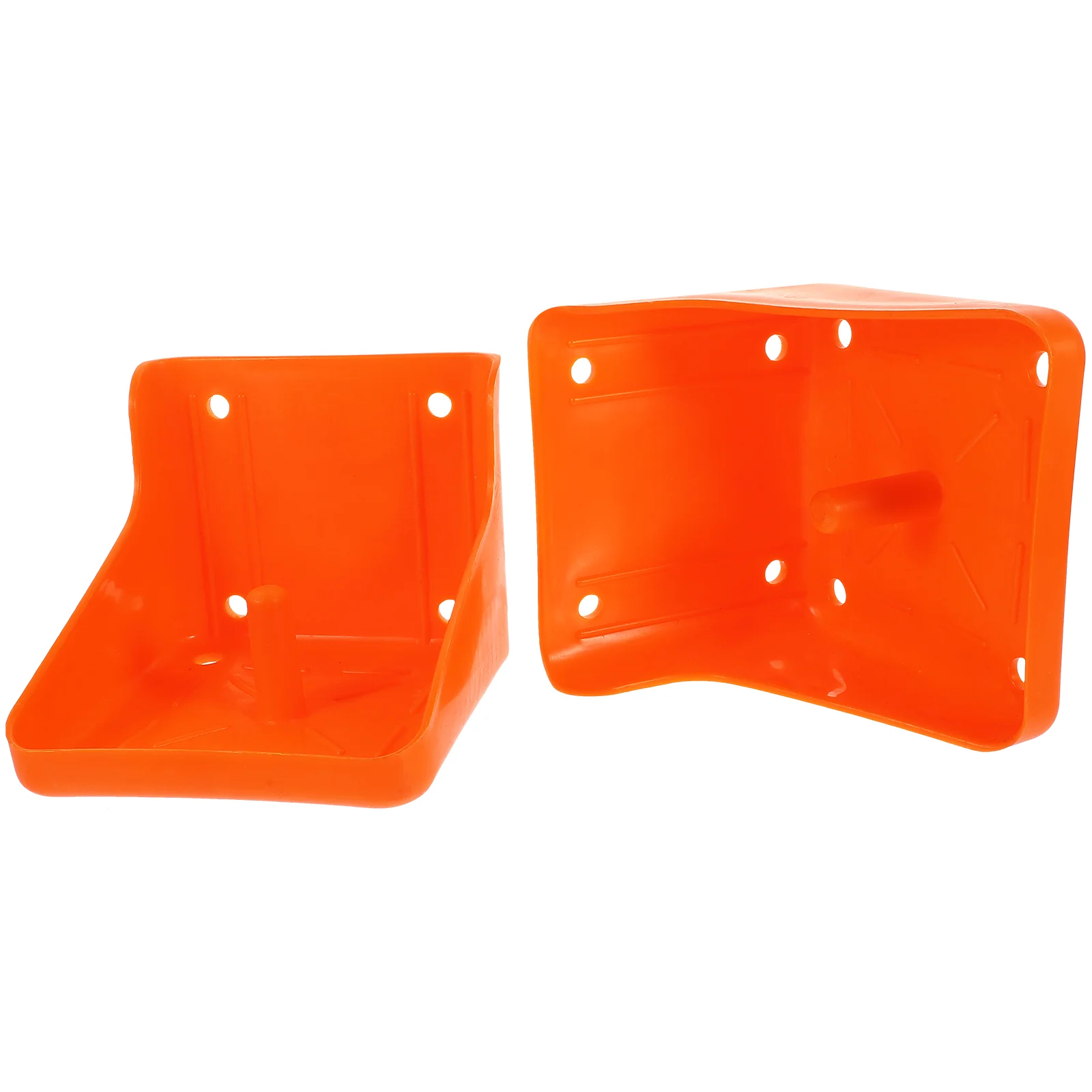 2 Pcs Salt Brick Box for Sheep Goat Horse Easy Assemble Fine Workmanship Animal Feeder Accessories Red PP Farm Supply